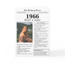 1966年の新聞バースデーカード