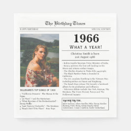 1966年の新聞バースデーパーティー スタンダードランチョンナプキン