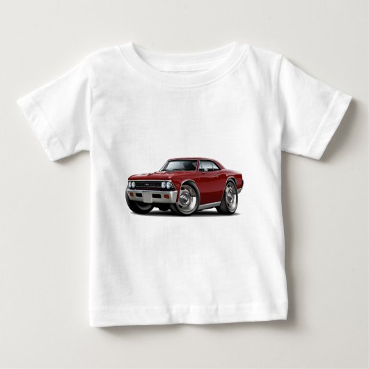 1966年のChevelleのあずき色車 ベビーTシャツ (正面)