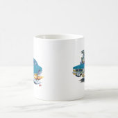 1966年のChevelleのティール（緑がかった色）車 コーヒーマグカップ (中央)