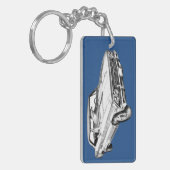 1966年のChevy Chevelle SS 396のイラストレーション キーホルダー (正面左)