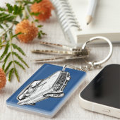 1966年のChevy Chevelle SS 396のイラストレーション キーホルダー (正面右)