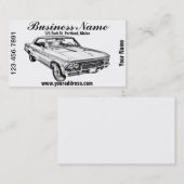 1966年のChevy Chevelle SS 396のイラストレーション 名刺 (正面/裏面)