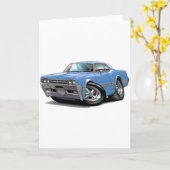 1966年のOldsのカットラスのLt Blue Car カード (黄色い花)