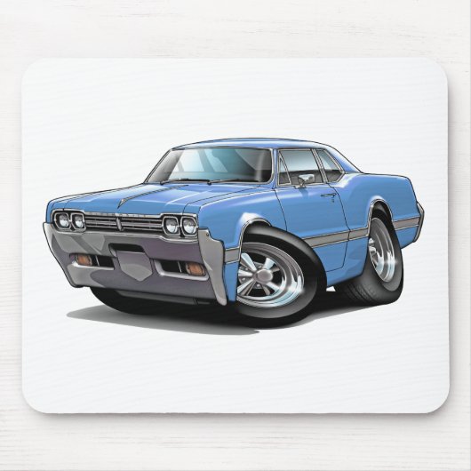 1966年のOldsのカットラスのLt Blue Car マウスパッド (正面)