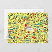 1966年オハイオ州コロンバス 古地図のポストカード ポストカード (正面/裏面)