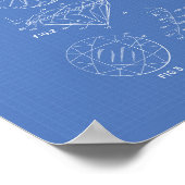 1966年ダイヤモンド特許技術青写真 ポスター (角)