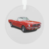 1966年レッドコンバーチブルアクリルオーナメント オーナメント (裏面)