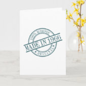 1966年円形ゴム印ロゴ誕生年 カード (黄色い花)