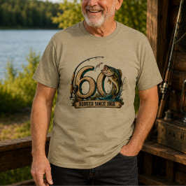 1966年生まれの釣り好き60歳の誕生日お祝いTシャツ トライブレンドTシャツ