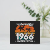 1966年生まれ限定復刻版レトロかっこいい 1966年からかっこいい ポストカード (スタンド正面)