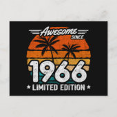 1966年生まれ限定復刻版レトロかっこいい 1966年からずっとかっこいい ポストカード (正面)