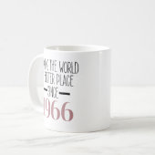 1966年生まれ 60歳 女性 母へのギフト コーヒーマグカップ (正面左)