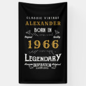 1966年製レジェンドの60歳の誕生日 横断幕 (縦)
