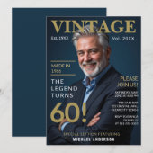 1966年製 ビンテージ 60歳の誕生日記念の雑誌 招待状 (正面/裏面)