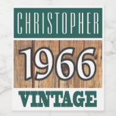 1966年誕生ワインラベル ワインラベル (シングルラベル)