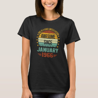 1966年1月57素晴らし日誕生以来57歳 Tシャツ