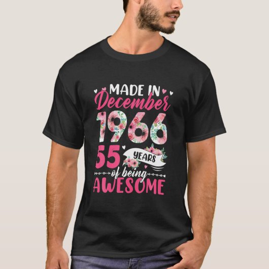 1966年12月に作られた誕生日55年A Tシャツ (正面)