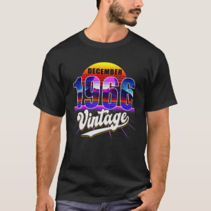 1966年12月レトロ55th誕生日Vaporwave 50'S Tシャツ
