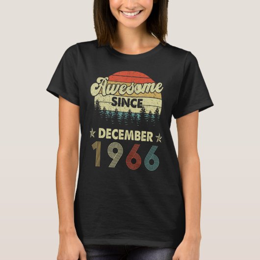 1966年12素晴らし月以来56誕生日56年 Tシャツ (正面)