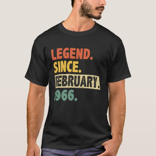 1966年2素晴らし月以来57誕生日57年 Tシャツ (正面)