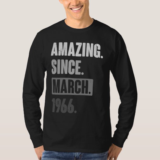 1966年3月以来の素晴らしい誕生日57th装飾 tシャツ (正面)