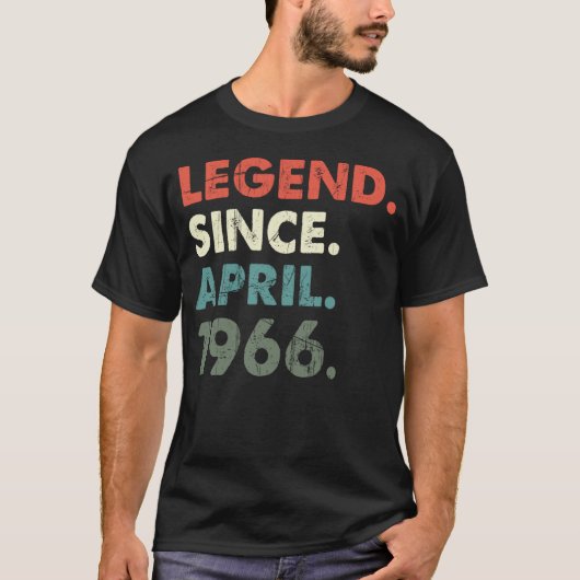 1966年4月伝説年1966レトロ1966伝説S Tシャツ (正面)