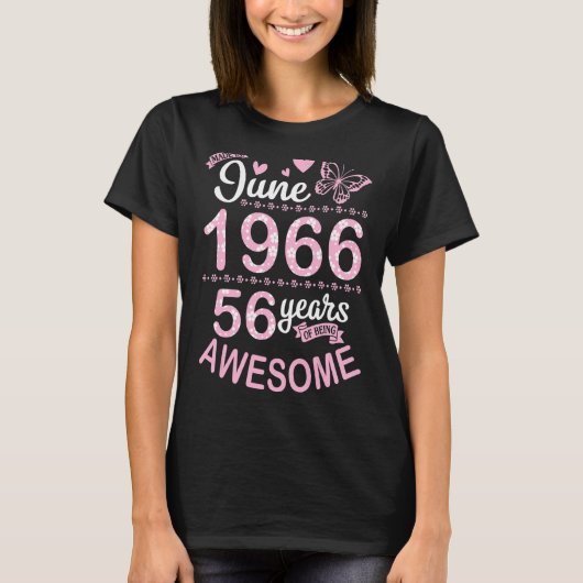 1966年6月に作られた花の誕生日56年Bein Tシャツ (正面)