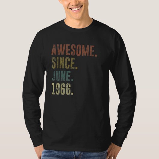 1966年6月以素晴らし降56誕生日ヴィンテージ Tシャツ (正面)