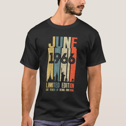 1966年6月56誕生日56歳1966年誕生日Vi Tシャツ (正面)