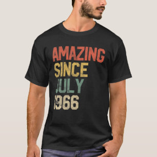 1966年7月以来の驚き男性女性55th誕生日55 tシャツ
