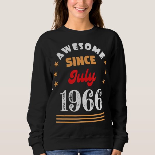 1966年7月誕生日素晴らし1966年7月ヴィンテージ スウェットシャツ (正面)