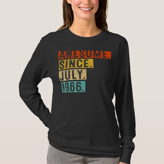 1966年7素晴らし月56日生田以来56歳 Tシャツ (正面)