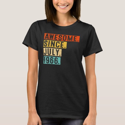 1966年7素晴らし月56日生田以来56歳 Tシャツ (正面)