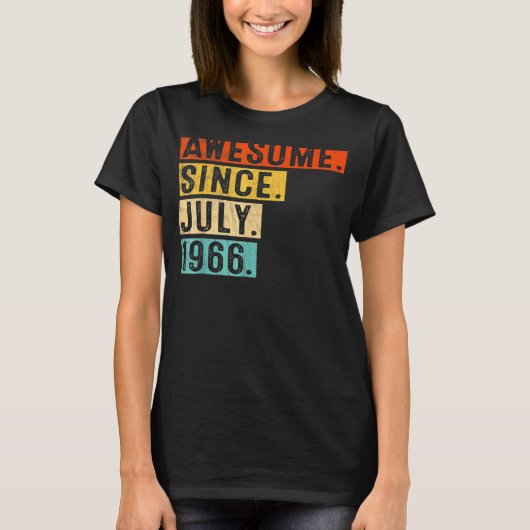 1966年7素晴らし月56日生田以来56歳 Tシャツ (正面)