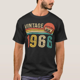 1966年 誕生日 音楽 カセットテープ 60歳の誕生日 Tシャツ