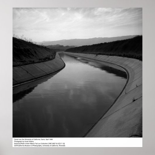 1966年UC Davis近郊の運河 ポスター (正面)