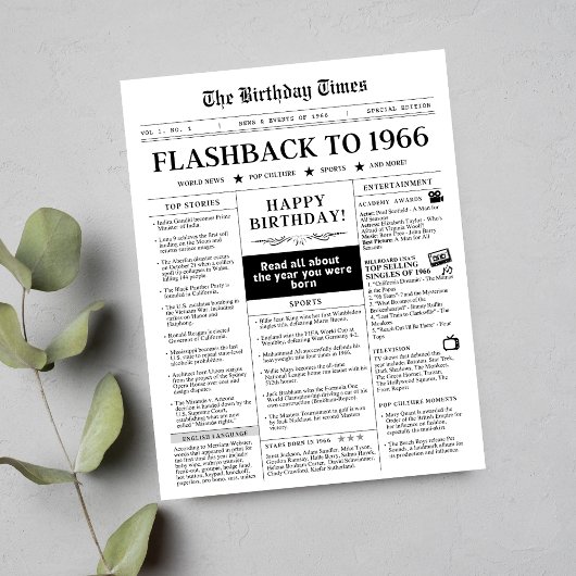 1966生まれ年のモック新聞