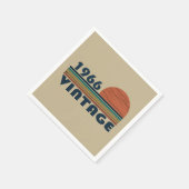 1966生まれ年のヴィンテージ誕生日 スタンダードカクテルナプキン (角)