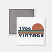 1966生まれ年のヴィンテージ誕生日 マグネット (正面/裏面)