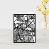 1966生まれ年の誕生日おもしろい事実 カード (黄色い花)