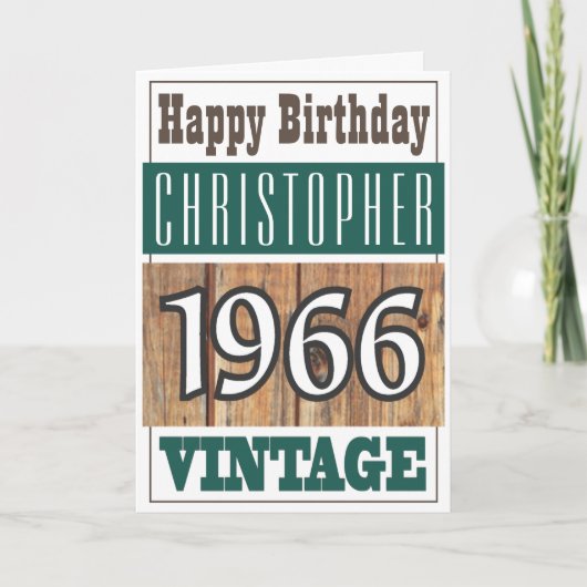 1966生まれ年挨拶状 カード (正面)
