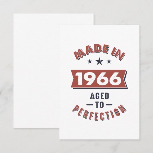 1966生まれ年誕生日 出欠カード (正面/裏面)