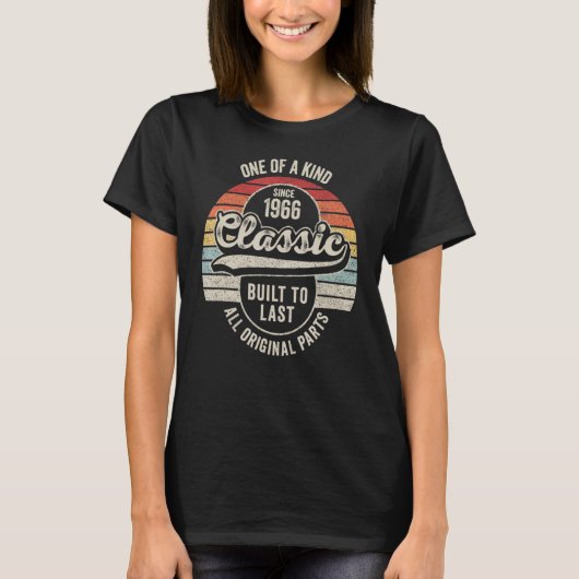 1966生まれ年56誕生日56歳のヴィンテージ Tシャツ (正面)