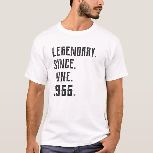1966生まれ年6月55歳から伝説的 Tシャツ (正面)