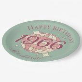 1966生まれ年60th birthday party decor紙プレート ペーパープレート (アングル)