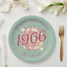 1966生まれ年60th birthday party decor紙プレート ペーパープレート