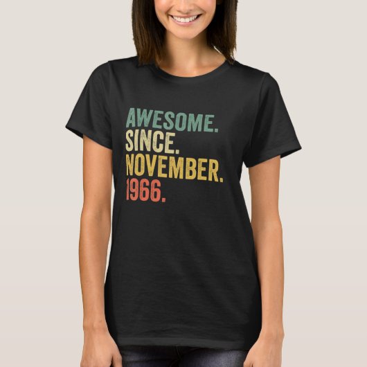 1966素晴らし年11月以来56歳のギフト56t tシャツ (正面)