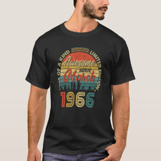 1966素晴らし年3月以来ヴィンテージ56誕生日 Tシャツ