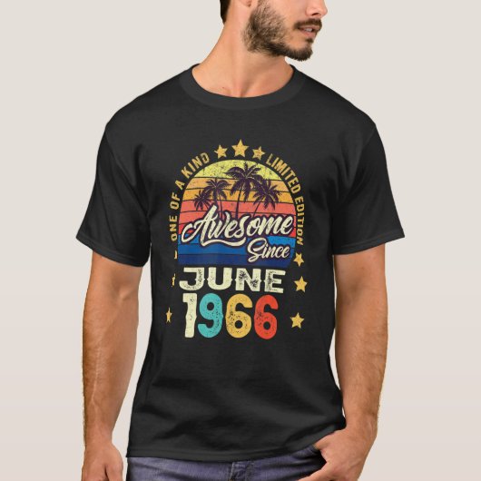 1966素晴らし年6月以来ヴィンテージ56誕生日 Tシャツ (正面)